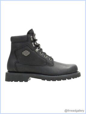Harley-Davidson Badlands Full Grain Leather Ankle Motorcycle Boots